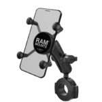 Ontdek de Ram Mounts Torque™ Handlebar met een sterke X-Grip®-houder, perfect voor smartphones op sturen van 3/4" tot 1".